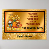 Hallo Herbst Text und Farbe anpassen Poster (Vorne)