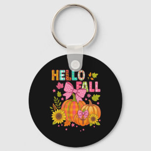 Hallo Herbst Thanksgiving Coquette Boho Floral Her Schlüsselanhänger