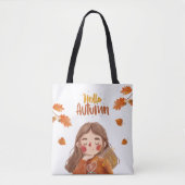 Hallo Herbst Tote Tasche - gemütlich & stilvoll (Vorderseite)