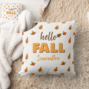 Hallo Herbst Verlassen Blume Muster benutzerdefini Kissen