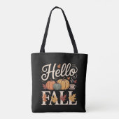 Hallo Herbst Vintager Herbststil Tasche (Rückseite)