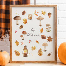 Hallo Herbst-Wandkunst – Gemütlicher Herbst-Druck