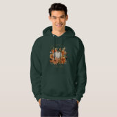 Hallo Herbst Wasserfarben Wildblumen Herbstblätter Hoodie (Vorne ganz)