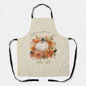 Hallo Herbst Wasserfarben Wildblumen Herbstblätter Schürze (Vorderseite)