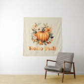 Hallo Herbst Wasserfarben Wildblumen Herbstblätter Wandteppich (Beispiel)