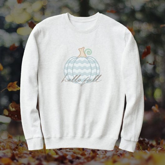 Hallo Herbst - Weiß + Zickzack Herbstpumpen Sweatshirt