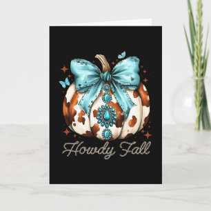 Hallo Herbst Western Kürbis Saison Herbstlaub Th Karte