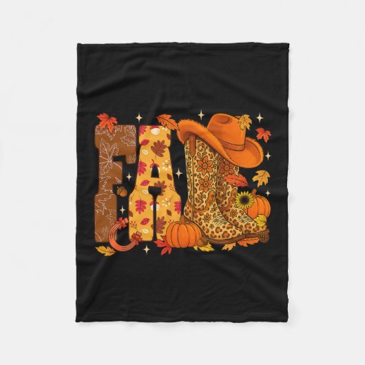 Hallo Herbst Western Leopard Stiefel Herbst Cowboy Fleecedecke (Vorderseite)