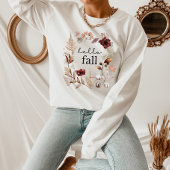 Hallo Herbst Wildblume und Herbstleaves Sweatshirt
