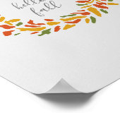 Hallo Herbst Willkommen Herbstmalerei Poster (Ecke)