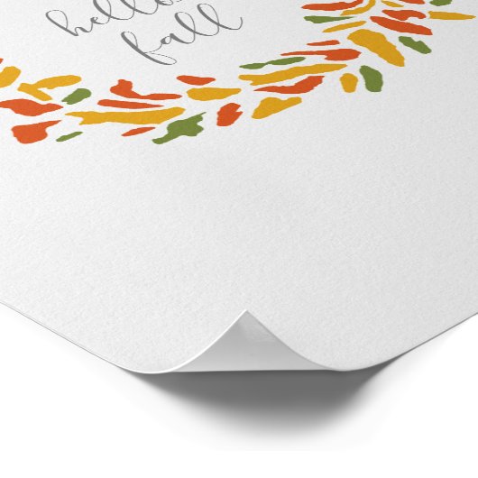 Hallo Herbst Willkommen Herbstmalerei Poster (Ecke)