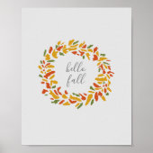 Hallo Herbst Willkommen Herbstmalerei Poster (Vorne)