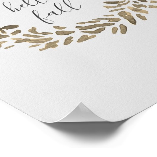 Hallo Herbst Willkommen Herbstmalerei Poster (Ecke)