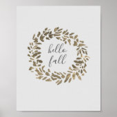 Hallo Herbst Willkommen Herbstmalerei Poster (Vorne)