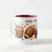 Hallo Herbst Zweifarbig Tasse (Vorderseite Links)