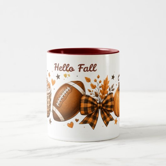 Hallo Herbst Zweifarbig Tasse (Mittel)