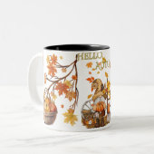 Hallo Herbst Zweifarbige Tasse (Vorderseite Links)