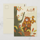 Hallo Herbstbär Postkarte (Vorne/Hinten)