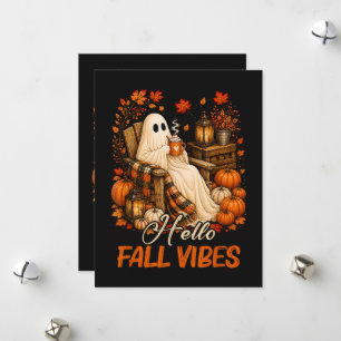 Hallo Herbstgefühle Geist Süßer Herbst Kürbis Feiertagskarte