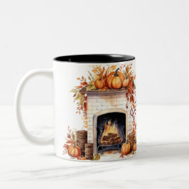 Hallo Herbstkaffee Tasse, Herbst Tasse, Vintager F Zweifarbige Tasse