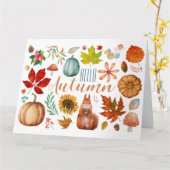 Hallo-Herbstkarte Karte (Gelbe Blume)