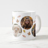 Hallo Herbstlaub 5 FotoCollage Jumbo-Tasse (Vorderseite Rechts)