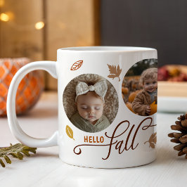 Hallo Herbstlaub 5 FotoCollage Jumbo-Tasse