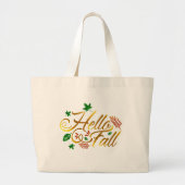 Hallo Herbstlaub Jumbo Stoffbeutel (Vorne)