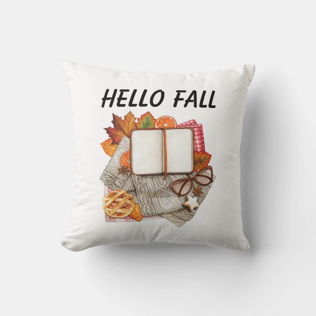 Hallo Herbstlaub Niedlich Herbstdécor Kissen (Vorderseite)