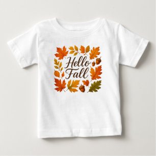 Hallo Herbstlaube und Eichhörnchen Baby T-shirt