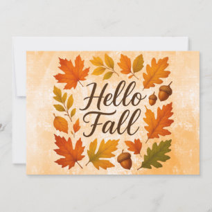 Hallo Herbstlaube und Eichhörnchen Einladung