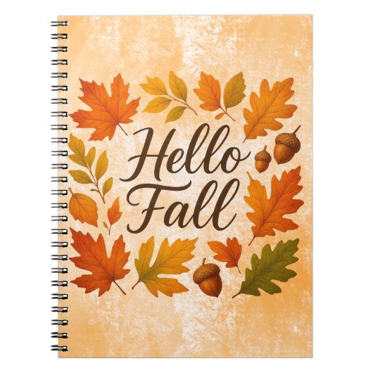 Hallo Herbstlaube und Eichhörnchen Notizblock (Vorderseite)