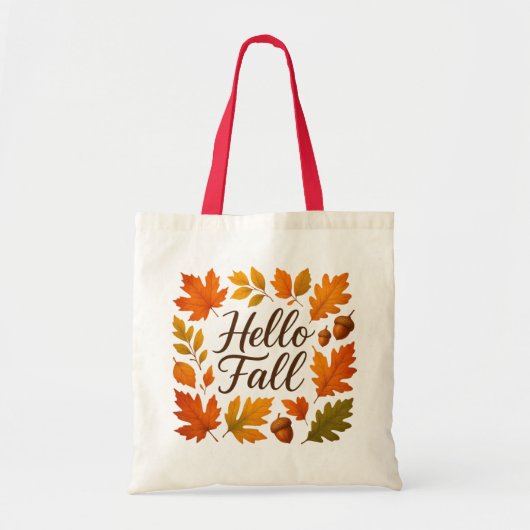 Hallo Herbstlaube und Eichhörnchen Tragetasche (Vorne)