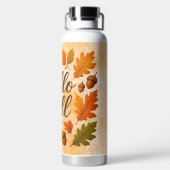 Hallo Herbstlaube und Eichhörnchen Trinkflasche (Rückseite)