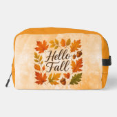 Hallo Herbstlaube und Eichhörnchen Waschbeutel (Rückseite)