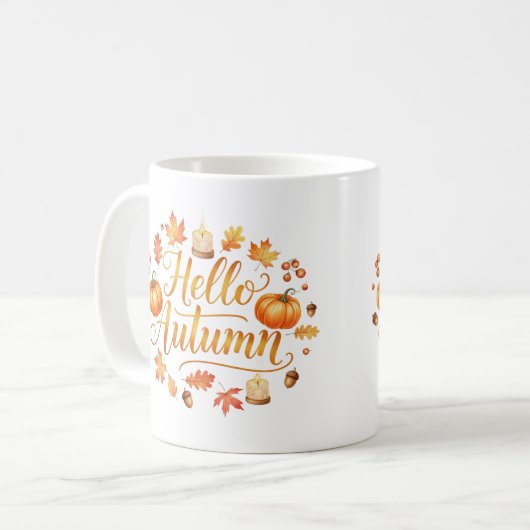 Hallo Herbstliche Tasse (Vorderseite Links)