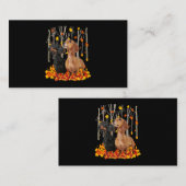 Hallo Herbstmapfel Dackel Leaf Fall Niedlich Dachs Visitenkarte (Vorne/Hinten)