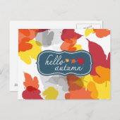 Hallo Herbstpostkarte Postkarte (Vorne/Hinten)