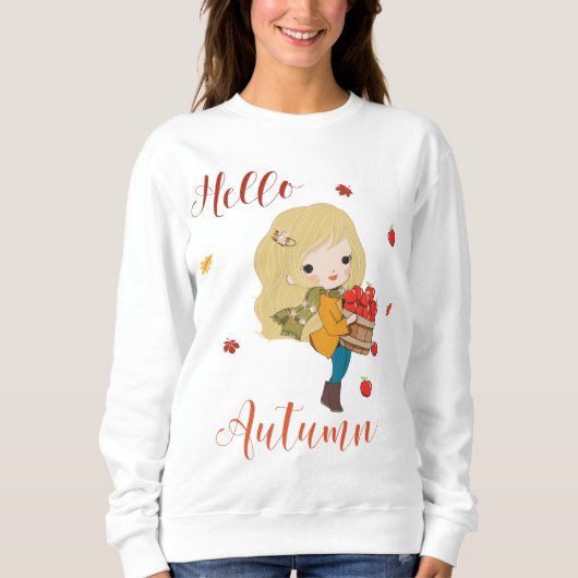 Hallo Herbstpullover für Mädchen und Frauen Sweatshirt (Vorderseite)