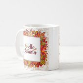Hallo Herbstsaison floral Kaffeetasse (Vorderseite Links)