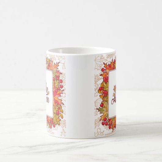 Hallo Herbstsaison floral Kaffeetasse (Mittel)