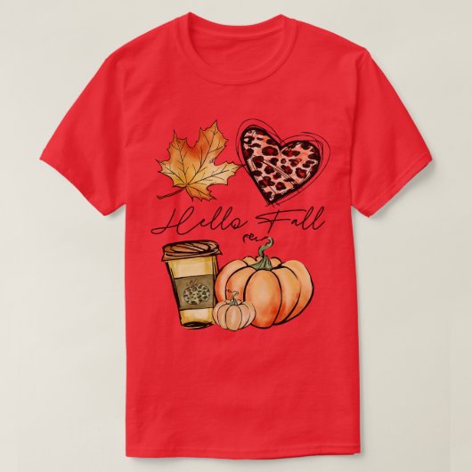 Hallo Herbstsaison T-Shirt (Design vorne)