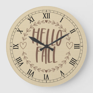 Hallo Herbstuhr Große Wanduhr