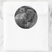 Hallo, Herr Eichhörnchen! Runder Aufkleber (Tasche)