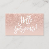 Hallo herrlich elegante Typografie rot Rose Gold Visitenkarte (Vorderseite)