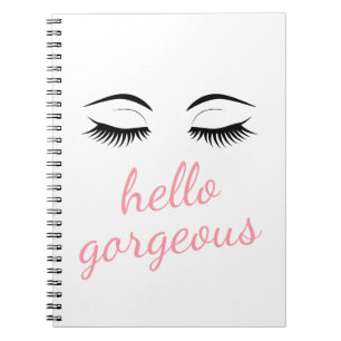 Hallo Herrlich mit Hübschen Eyelashes Glamour Notizblock