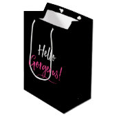 "Hallo herrlich! " Mittlere Geschenktüte (Vorderseite Schrägansicht)