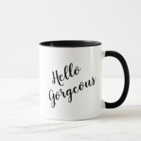 Hallo herrliche handletter Typografie-Kaffee-Tasse
