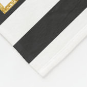 Hallo Herrliche Schwarz-Weiß-Glitzer Streifen Fleecedecke (Ecke)