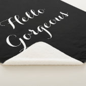 Hallo herrliche schwarze u. weiße sherpa sherpadecke (3/4)